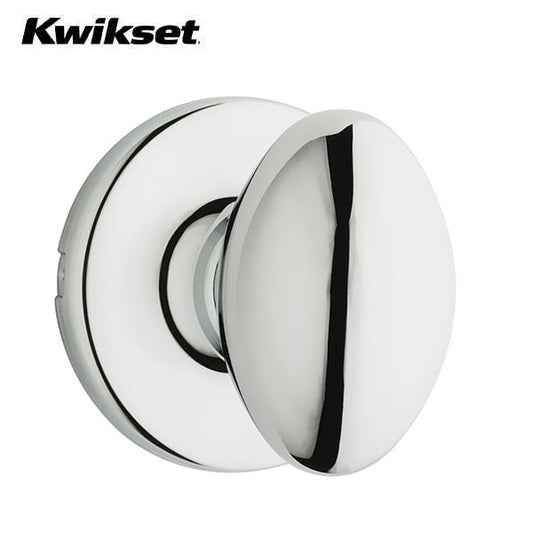 Kwikset - 200AO - Aliso Knob Set - Round Rose - 26 - Polished Chrome - Optional Function - Grade 3
