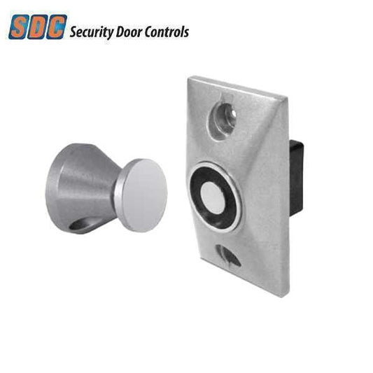SDC - EH20 - Semi-Flush Mount Magnetic Door Holder - Semi-Flush Mount - 3-1/16” Projection - 12/24VAC/DC - Chrome Powder Coat Finish