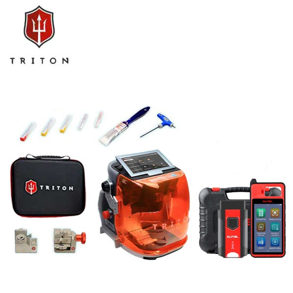 Triton PLUS - Automatic Key Cutting Machine (Automotive Edition) + Autel KM100 Universal Key Generator Kit