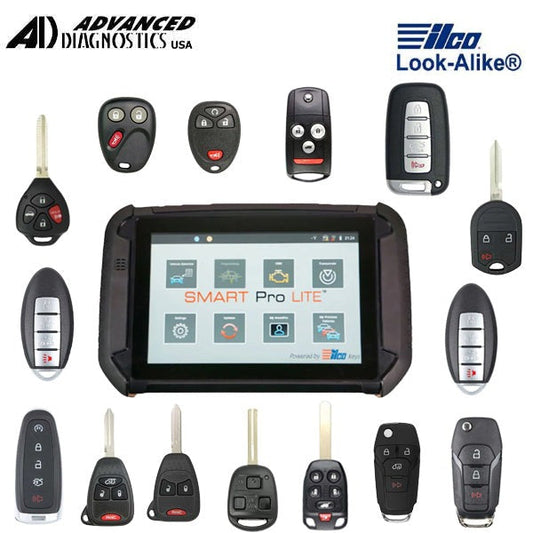 Advanced Diagnostics - SMART Pro Lite Key Programmer / 29 Different ILCO Look-Alike Remotes - Complete Programming Bundle