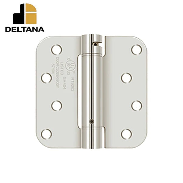 Deltana - 4" x 4" x 5/8" Spring Hinge - UL Listed - Optional Finish