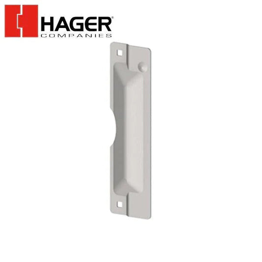 Hager - 341D - Latch Protection Plate with Lock Cut Out - Satin Stainless Steel