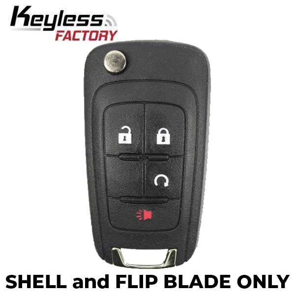 2010-2019 Chevrolet / 4-button Flip Key SHELL for OHT01060512 (AFTERMARKET)