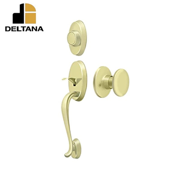 Deltana - Riversdale Handleset w/ Flat Round Knob Dummy - Optional Finish