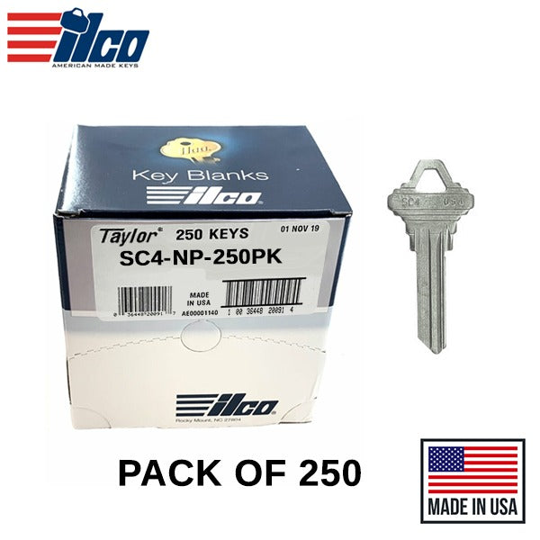 Ilco - SC4-NP SCHLAGE Key Blank - 250 Pack