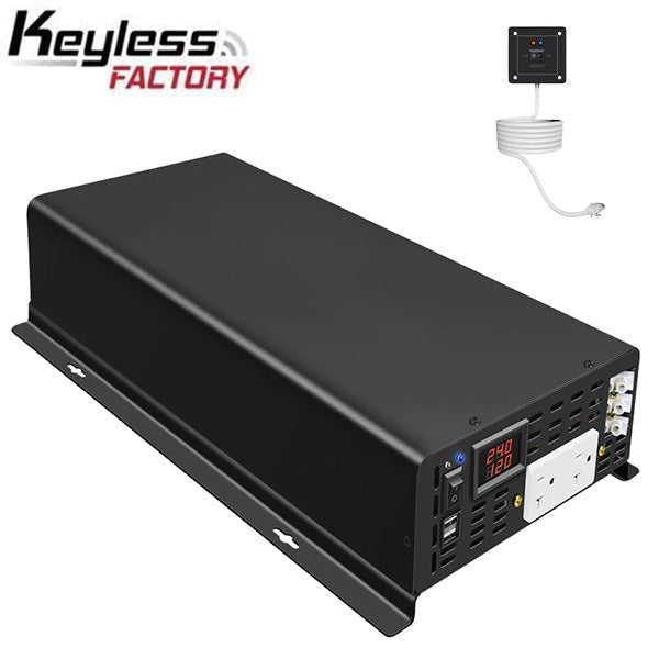 RBU5 - 12VDC - 4000 Watt Pure Sine Wave Inverter - Bi-Directional Inverter - DC to AC - Optional Remote Connectivity - USB Ports