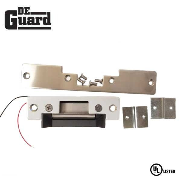 UL Listed Electric Strike Kit w/ 2 Face Plates - Adjustable Fail Safe / Fail Secure - Adjustable 12/24VDC - Grade 1