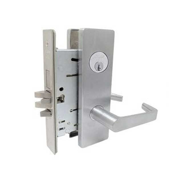 Falcon - MA531P-DN - Dane Napa Mortise Lock - 626 - Satin Chrome - Apartment Corridor - Grade 1