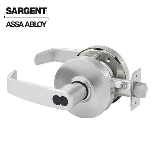 Sargent - 10G54 - Mechanical Cylindrical Lock - L Rose / L Lever - Corridor - SFIC - 26D - Satin Chrome Plated - Grade 1
