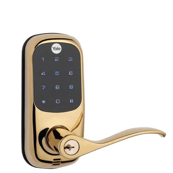 Yale - YRL220 - Electronic Touchscreen Keypad Lever Set - KW1 Key Override - Polished Brass - Grade 2