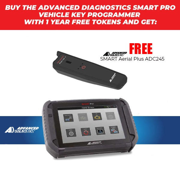 Advanced Diagnostics - SMART Pro Vehicle Key Programmer - w/ 1 Year of Free Unlimited Tokens Plan - FREE ADC245 Smart Ariel PLUS (PROMOTION)