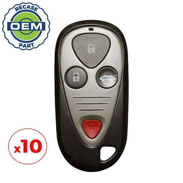 10 x 2002-2003 Acura / 4-Button Keyless Entry Remote / PN: 72147-SOK-A23 / E4EG8D-444H-A (OEM Recase)