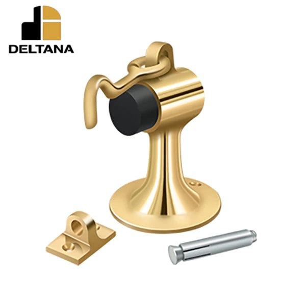 Deltana - Cement Floor Mount Bumper w/ Holder - Solid Brass - Optional Finish