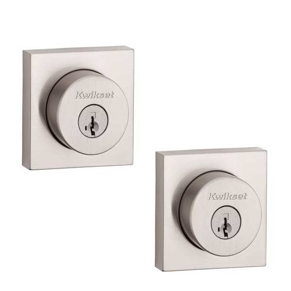 Kwikset - 159HFL - Halifax Deadbolt - Double Cylinder - Square Rose - Optional Finish - SmartKey Technology - Grade 2