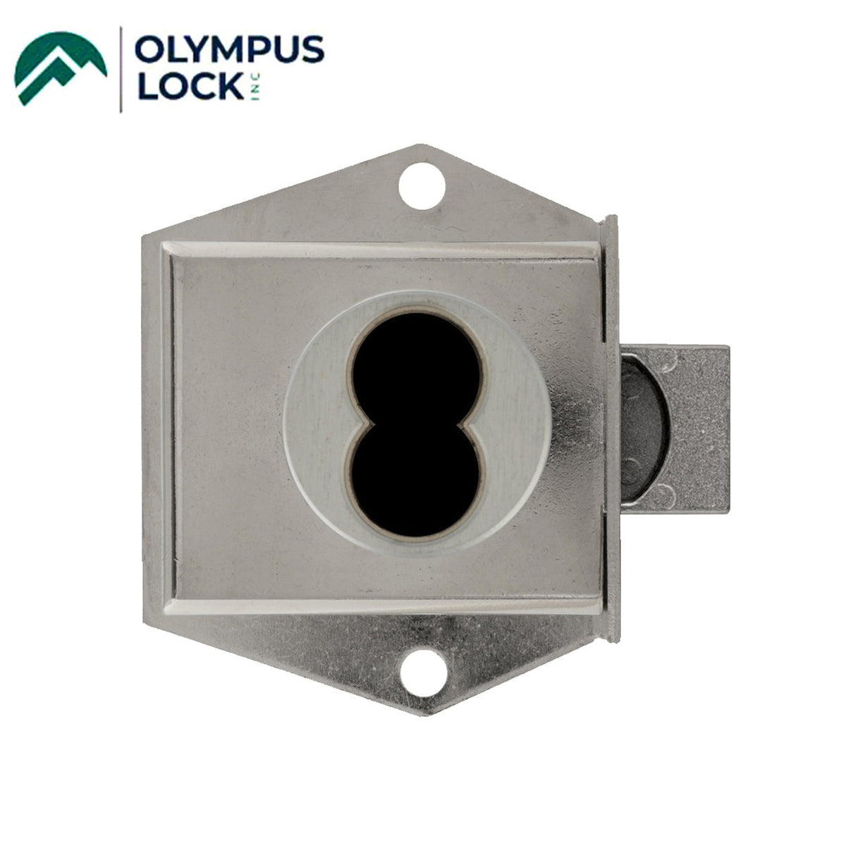 Olympus - 725M - IC Core Mortise Deadbolt Cabinet Door Lock - BEST SFIC - 1-3/8" to Cylinder Length - Standard Length Bolt - Satin Chrome - Optional Handing - Grade 1