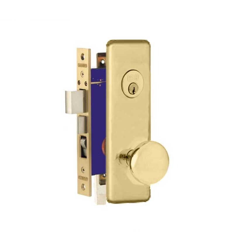 Marks USA - 7CL10A - Classic Mortise Knob Lock - US3 Polished Brass - 2-3/4" Backset - Entrance
