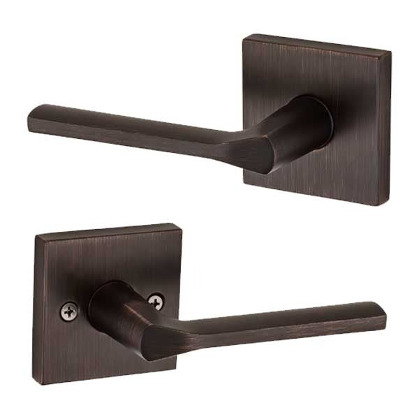 Kwikset - Lisbon Lever Set - Square Rose - Optional Finish - Optional Function - Grade 2