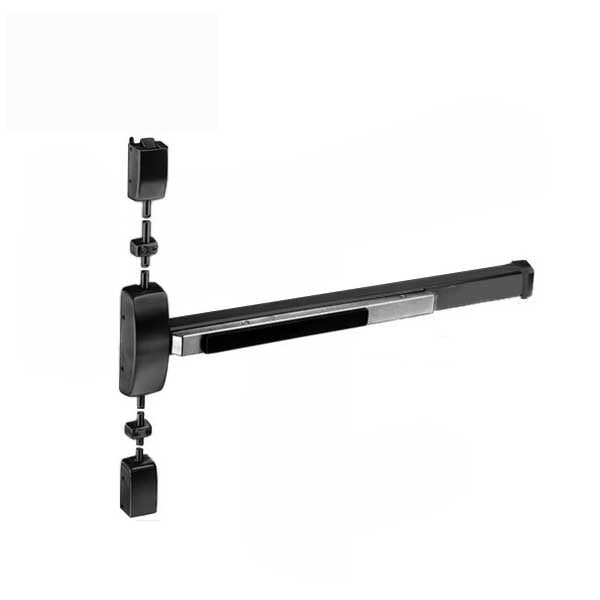 Sargent - 8710F - Surface Vertical Exit Rod - Passage (Exit Only) - 36" x 84" - Black Suede - Fired Rated - Grade 1