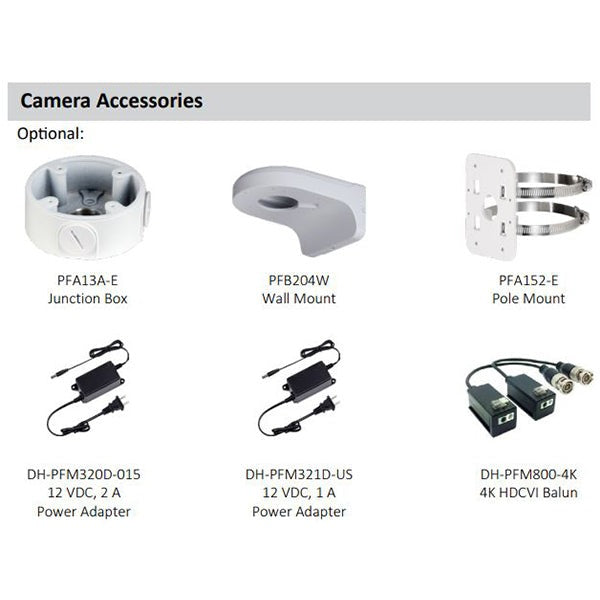 Dahua / HDCVI DVR Kit / 16 Channels / Penta-brid / 12 x 5MP, Mini Eyeball / 4K / DH-C7165E124