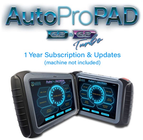 AutoProPAD G2 & G2 Turbo Annual Subscription | Unlimited Updates, Server Access, Support - 1 Year - (Machine Sold Separately)