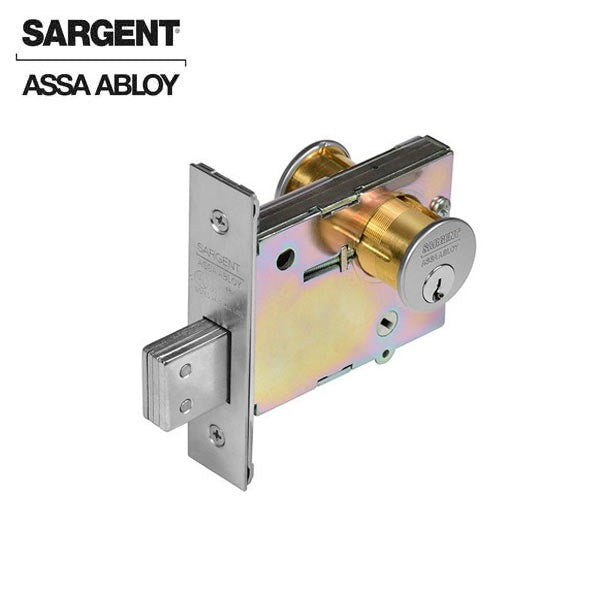 Sargent - 4874 - Double Cylinder Mortise Deadlock - Entry / Office - Satin Chrome - Grade 1