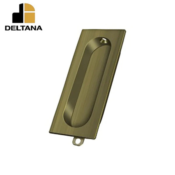 Deltana - Flush Pull - Rectangle - 3-1/8" x 1-3/8" x 1/2" - Optional Finish