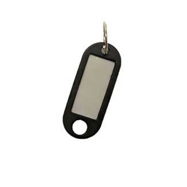 50 Pack of Key ID Tags w/ Ring & Hole - Black (JMA M2)