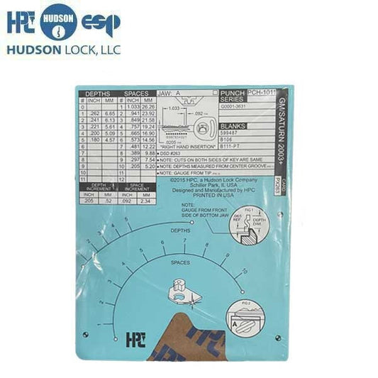 HPC - PX263 - Saturn 2003+ Punch Card for HPC 1200 Punch Machine