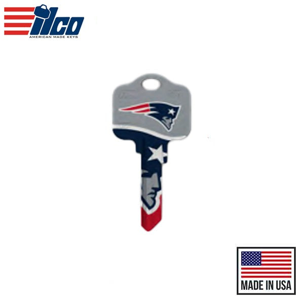 Ilco - NFL TeamKeys - Key Blank - New England Patriots - SC1 (5 Pack)