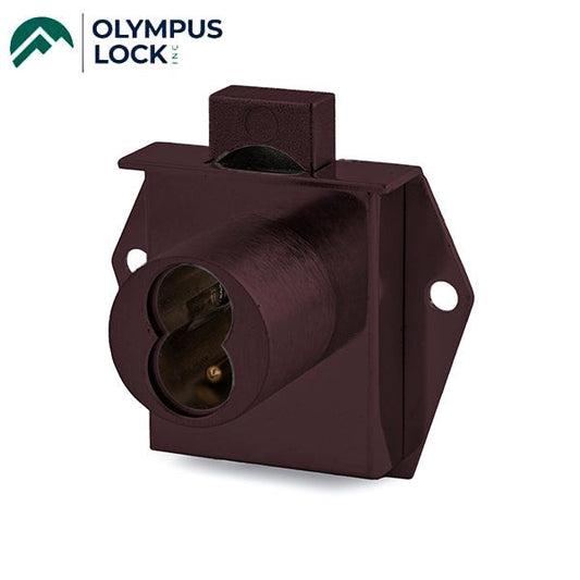 Olympus - 725M - IC Core Mortise Deadbolt Drawer Lock - BEST SFIC - 1-1/16" to Cylinder Length - Standard Length Bolt - Oil Rubbed Bronze - Optional Handing - Optional Key Retaining - Grade 1