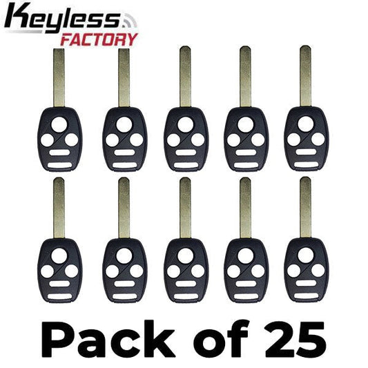 25 x 2006-2014 Honda Acura / 4-Button Remote Head Key SHELL / HO01 / MLBHLIK-1T, KR55WK49308, N5F-S0084A (AFTERMARKET) (Bundle of 25)