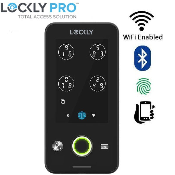 Lockly Guard INGRESS 302WA - Doorbell Smart Access Control - Fingerprint Reader - Wi-Fi-Bluetooth App Controlled - RFID - Matte Black