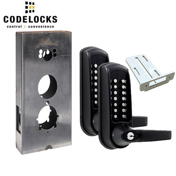 CodeLocks - CL610 Gate Box Kit - Mechanical Lock - Heavy Duty - Tubular Latchbolt Gate Box Kit - Double Sided - Optional Finish - Grade 2