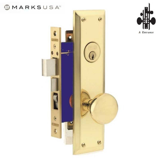 Marks USA - 71A/3 - Metro Mortise Knob Lock - U3 - 1-1/4" X 8"- Entrance - RH