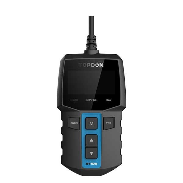 TOPDON - BT100 - Handheld Battery Cranking and Charging System Tester - 12V - Reverse Polarity Protection
