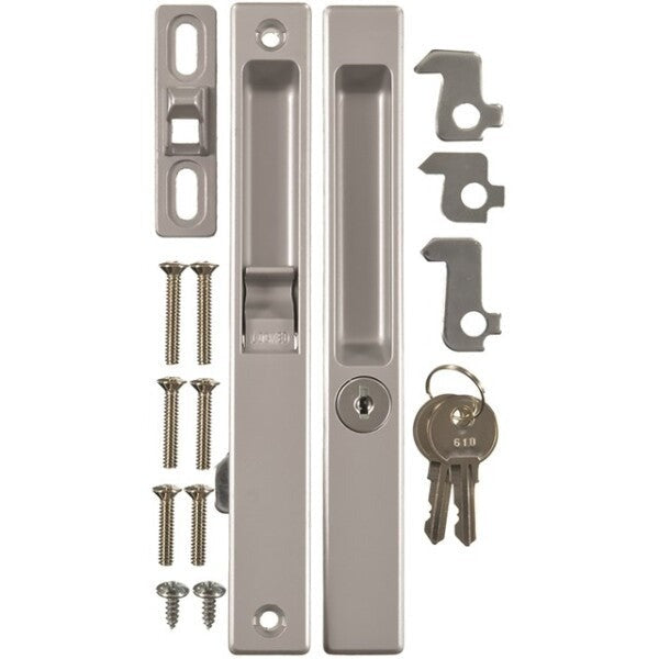 Wright - V1195 - Flush Mount Patio Door Latch - Optional Keying - Aluminum