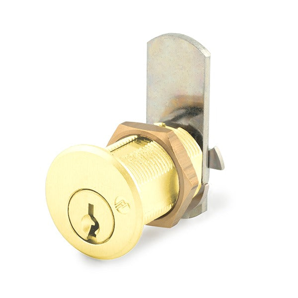 Olympus - DCR - 3/4” Barrel Diameter Cam Lock - Optional Cylinder Length - Polished Brass - Optional Keying - Grade 1