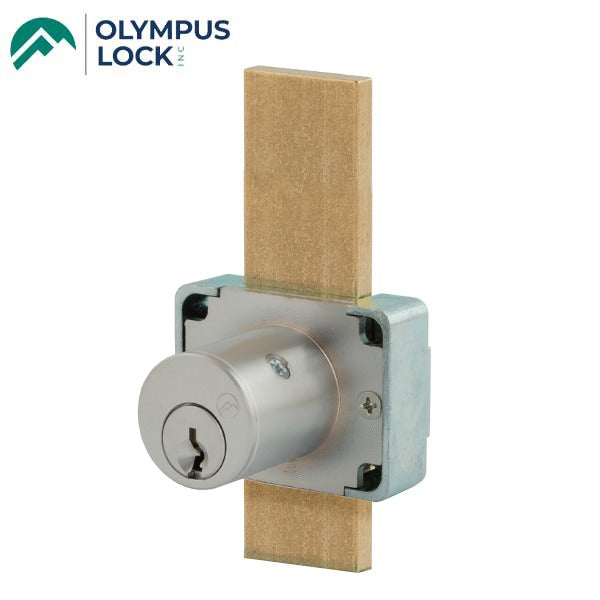 Olympus - 200M - Drawer Deadbolt Lock - MRI Series - Optional Cylinder Length - Long Bolt - Satin Chrome - Optional Keying - Grade 1
