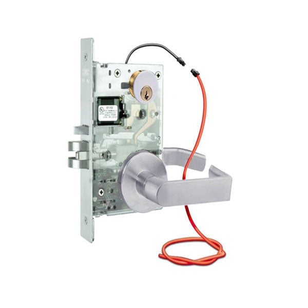 SDC - Z7652LQE - Electrified Mortise Lock - MLR - Fail Secure - Eclipse Rose - Optional Handing - 24VDC - Satin Chrome - Fire Rated - Grade 1