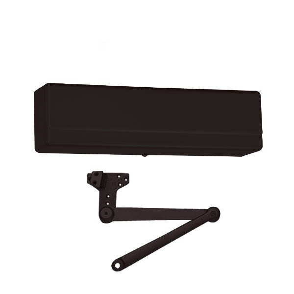 Sargent - 1431 - Powerglide Door Closer - Back Check Function - Heavy Duty Parallel Arm w/ Compression Stop - Adjustable Size 1-6 - Plastic Cover - Black Suede - Fire Rated - Grade 1