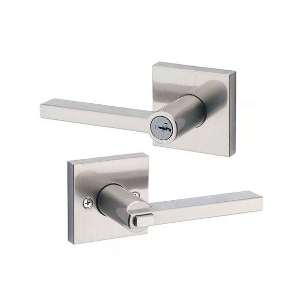 Kwikset - Halifax Lever Set - Square Rose - Optional Finish - Optional Function - SmartKey Technology - Grade 2