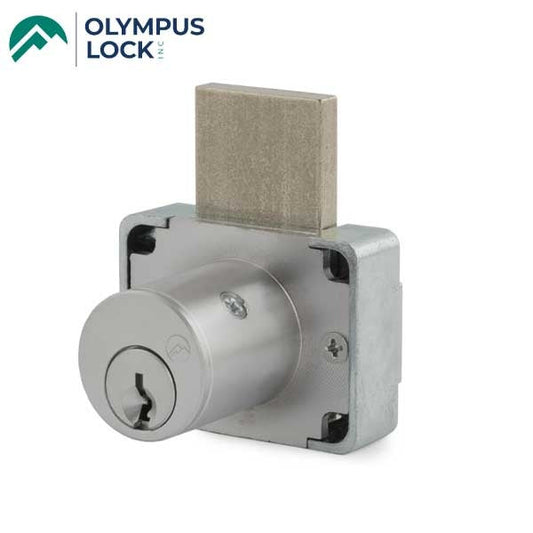 Olympus - 200B - Weather Resistant Cabinet Deadbolt Lock - N Series National - D4291 4-pin - Non Handed - Standard Bolt - Satin Chrome - Optional Keying - Optional Cylinder Length - Grade 1