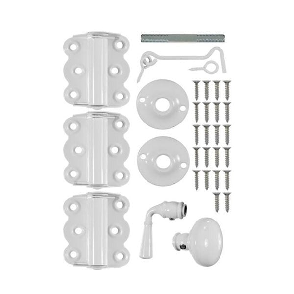 Wright - V321WH - Vinyl Screen Door Kit - 1/2"-1-3/4" Doors - Wood / Screen Doors - Optional Finish