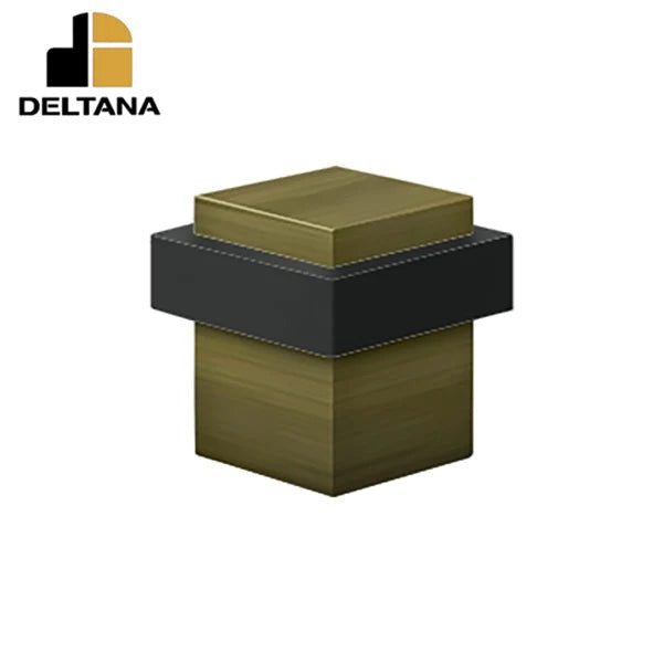Deltana - Square Universal Floor Bumper 1-3/8" - Solid Brass - Optional Finish