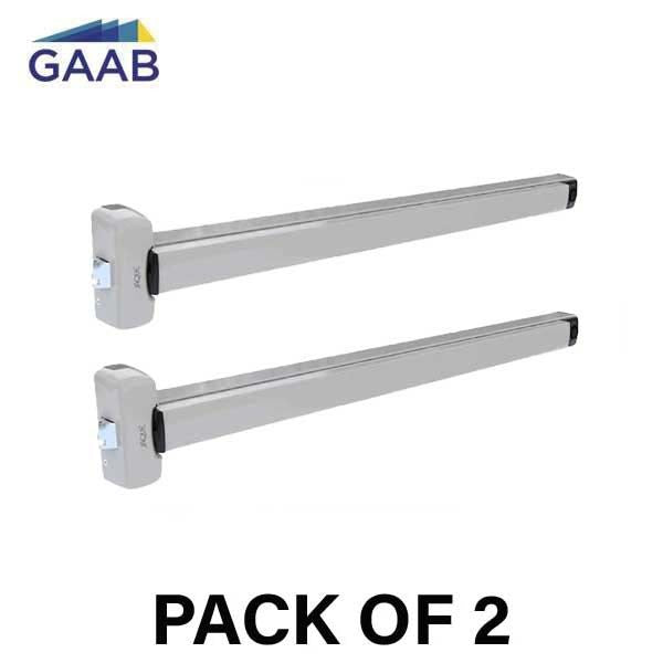 2 x GAAB - T300-04 - Panic Exit Device - Modular and Reversible - Single Doors - 33" for Single Doors - Satin Chrome (Bundle of 2)