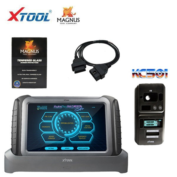 Xtool - AutoProPAD G2 Turbo - Automotive Key Programmer - CANFD & Accessories Set - Bypass Cable, Charging Dock, Carrying Case & Screen Protector