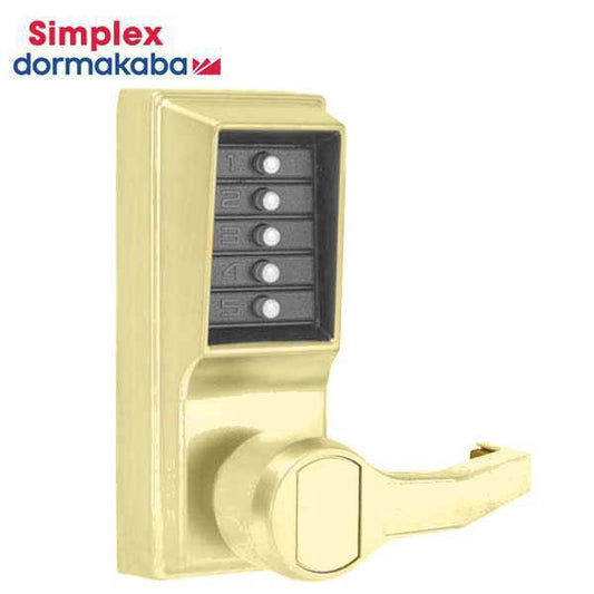 Simplex - LR1011 - Mechanical Pushbutton Cylindrical Lever Set - 23⁄4" Backset - Optional Finish - RH/RHR