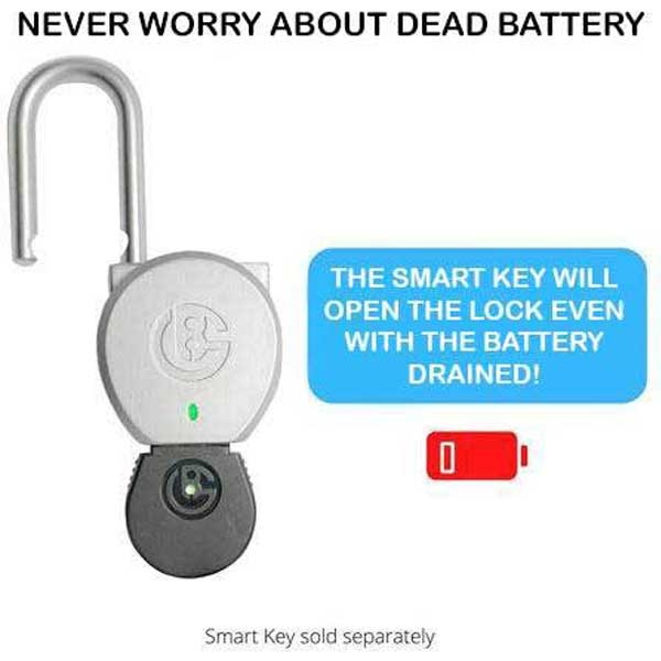 Brilliant Guard - Smart Portable Bluetooth Padlock - BG-PL-1338 - Heavy Duty