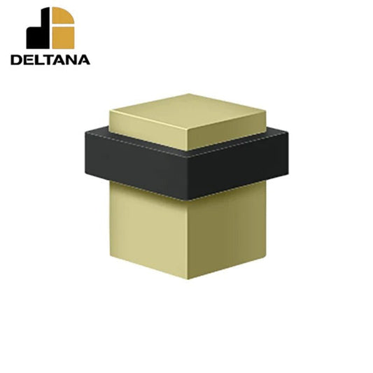 Deltana - Square Universal Floor Bumper 1-3/8" - Solid Brass - Optional Finish