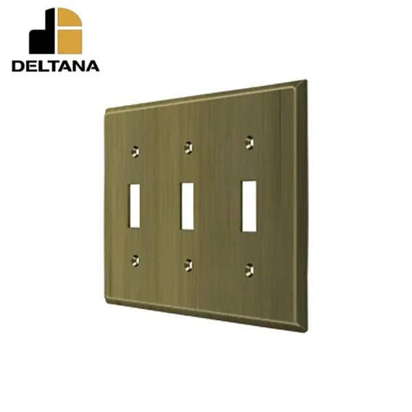 Deltana - Switch Plate - Triple Standard - Optional Finish